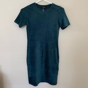 Forever 21 Green Velvet Bodycon Dress
